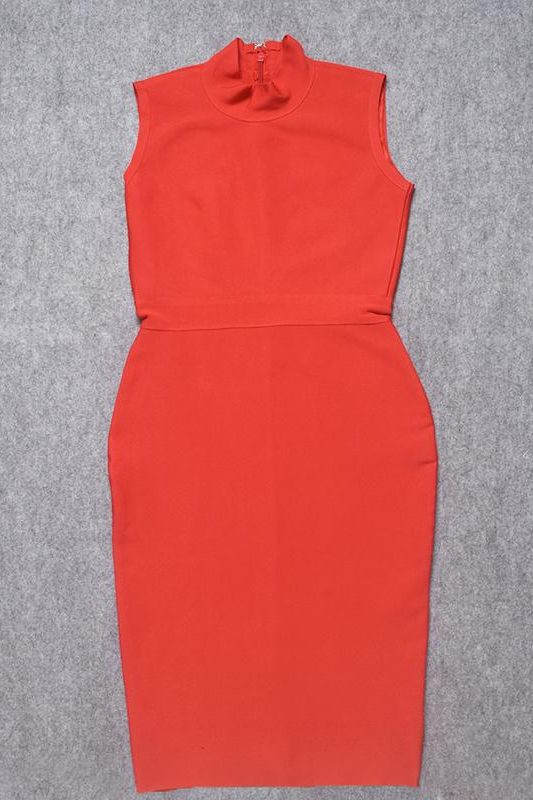 Grace Bandage Midi Dress - Lipstick Red (Sale)