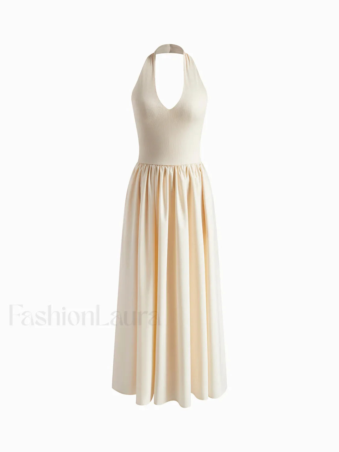 Halter Backless Pockets Dress