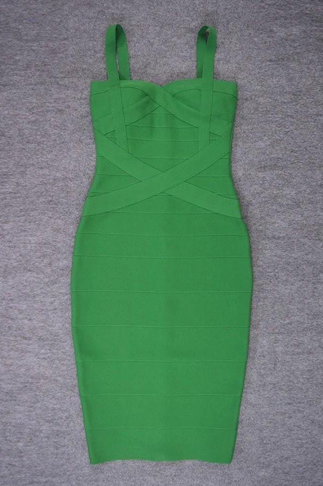 Heidi Bandage Midi Dress - Emerald Green (Sale)