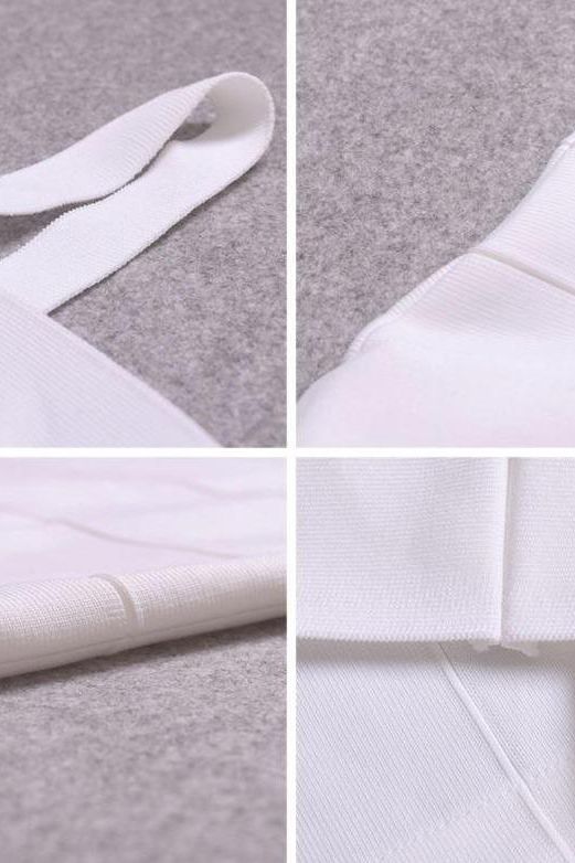 Heidi Bandage Midi Dress - White Pearl (Sale)