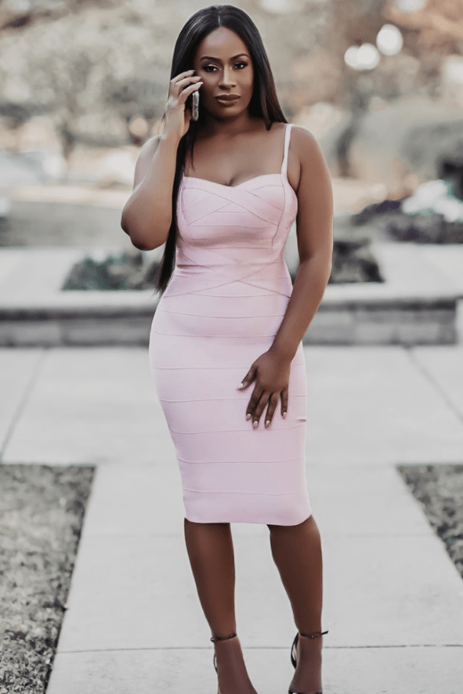 Heidi Bandage Midi Dress - Silver (Sale)
