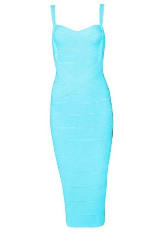Heidi Bandage Midi Dress - Sky Blue (Sale)