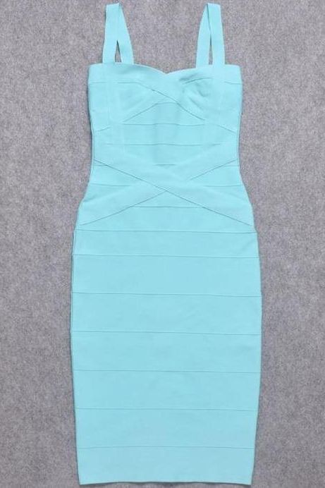 Heidi Bandage Midi Dress - Sky Blue (Sale)