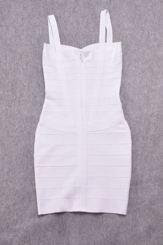 Heidi Bandage Mini Dress - White Pearl (Sale)