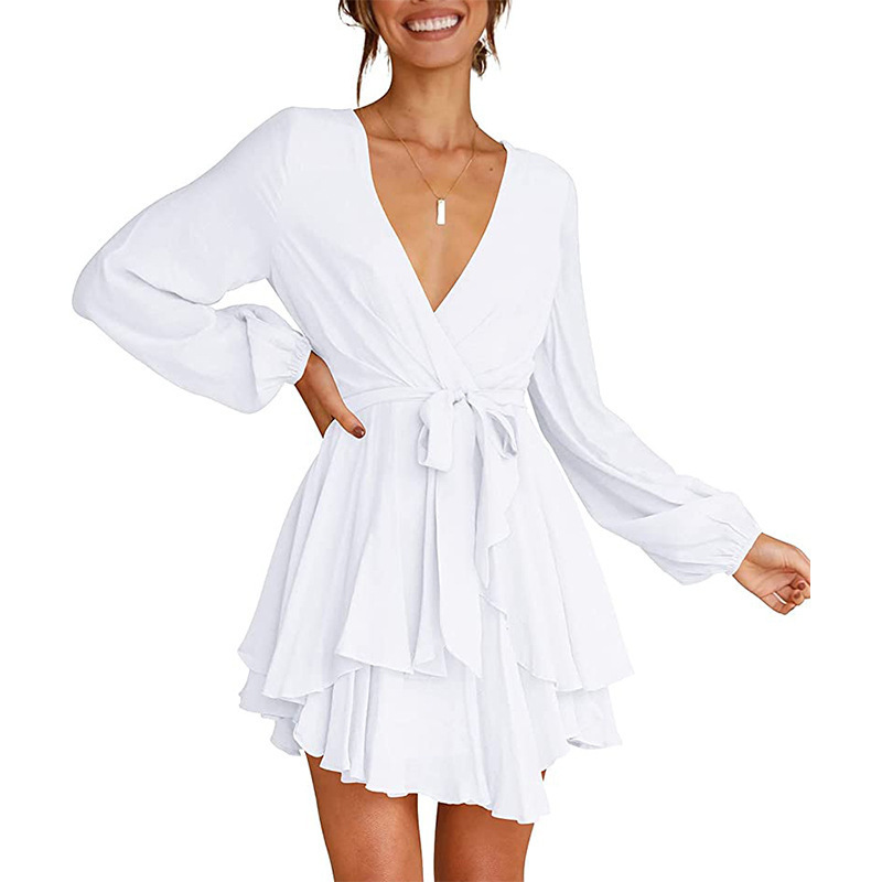 Ludmila Boutique Dress with Lantern Sleeves Chic Silhouette Collection