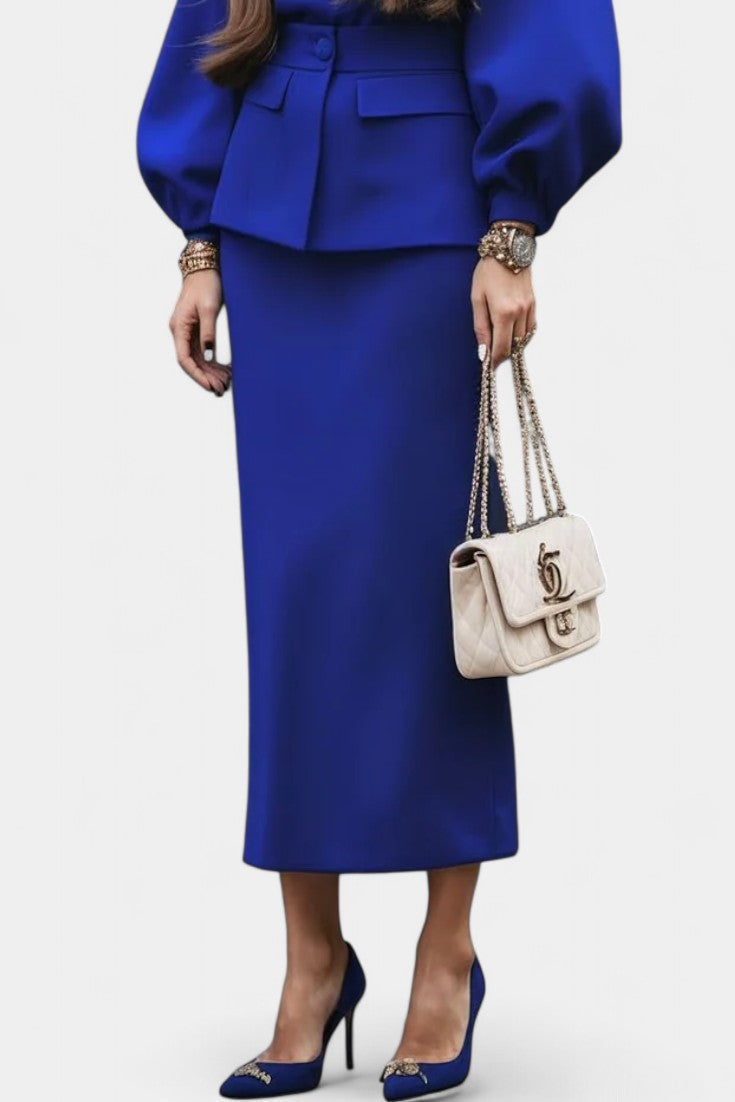 Nieves Chic Tailored Midi Suit 3
