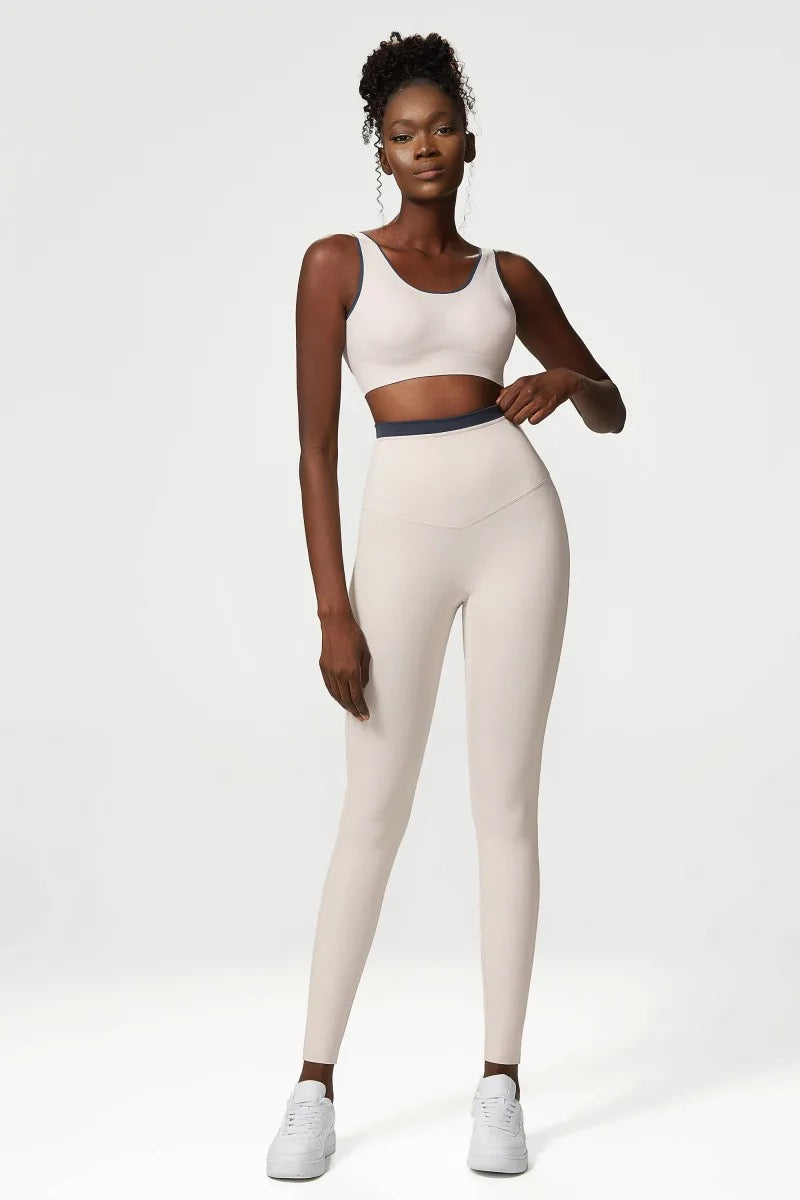 Peyton Sports Bra And Graceful Leggings Set Milk White Milk White / S