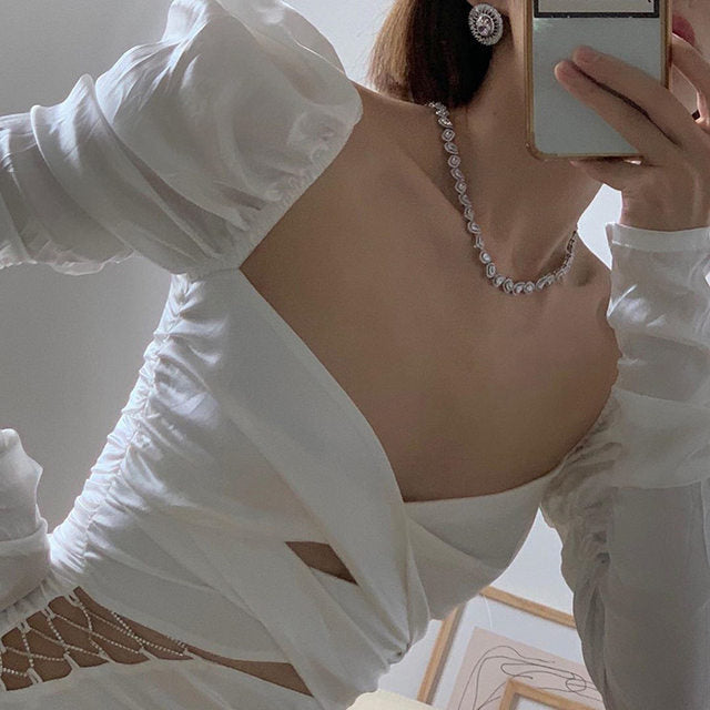 JANIS LACE Stylish UP MINI DRESS