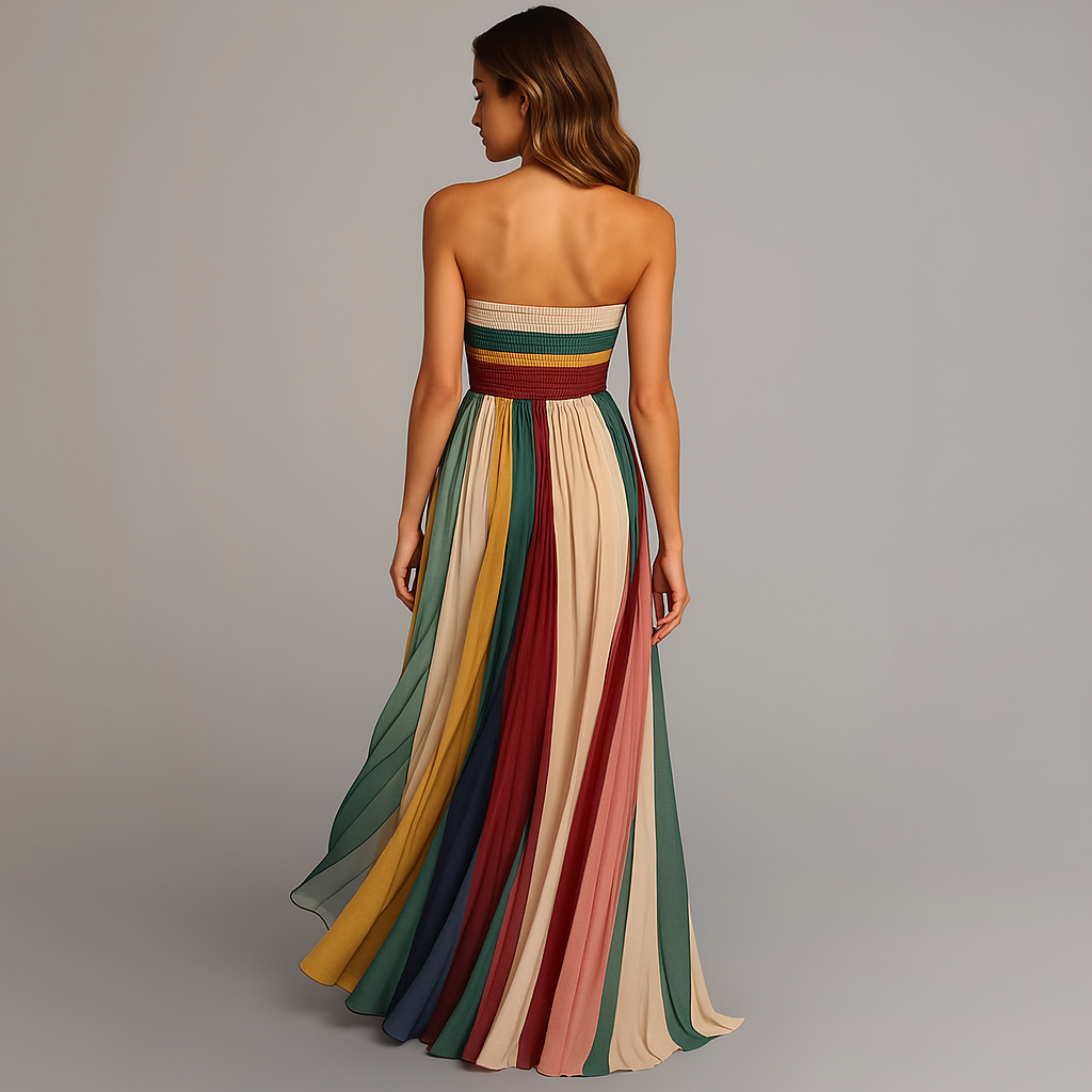 Avery | Strapless Pleated Maxi 4