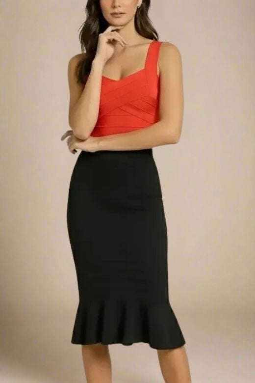 Jay Bandage Crop Top - Lipstick Red