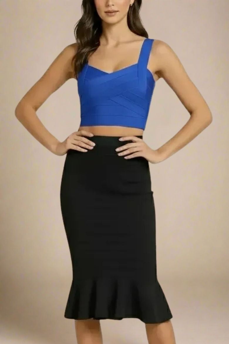 Jay Bandage Crop Top - Royal Blue