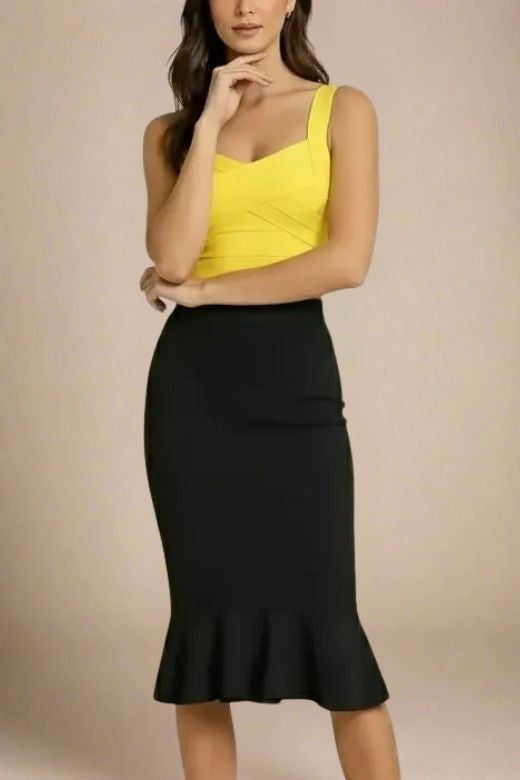 Jay Bandage Crop Top - Sun Yellow