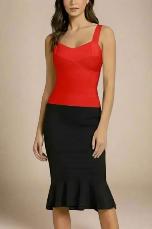 Jay Bandage Top - Lipstick Red