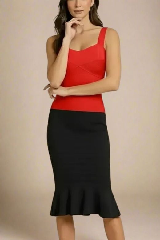Jay Bandage Top - Lipstick Red