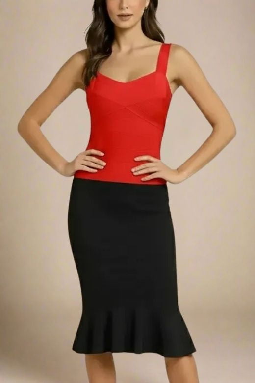 Jay Bandage Top - Lipstick Red