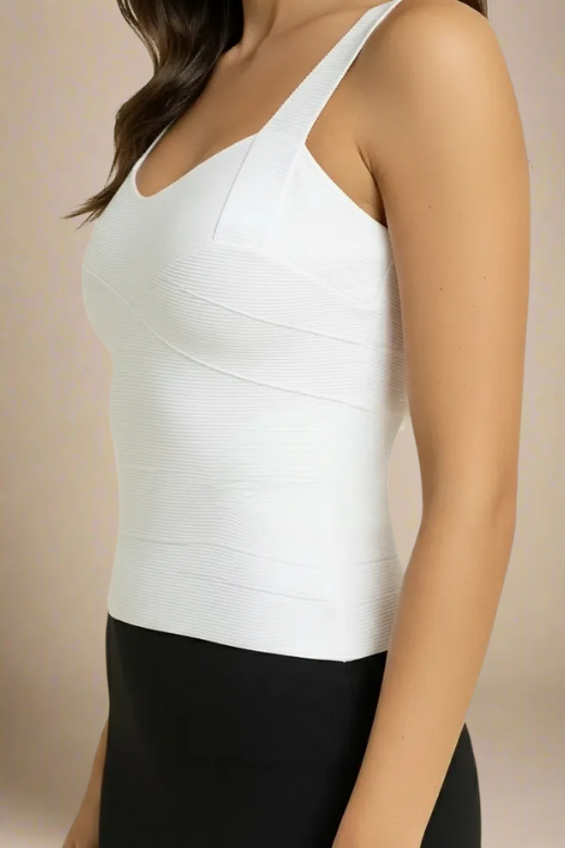 Jay Bandage Top - White Pearl