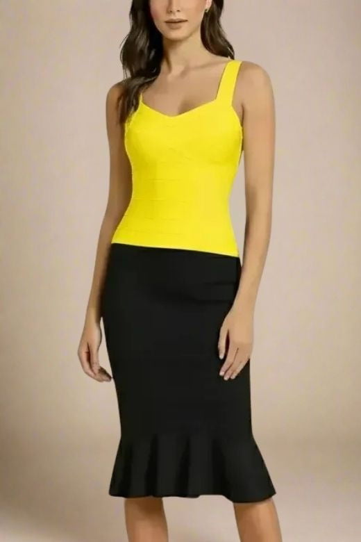 Jay Bandage Top - Sun Yellow