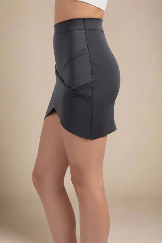 Jay High Waist Bandage Mini Skirt - Classic Black