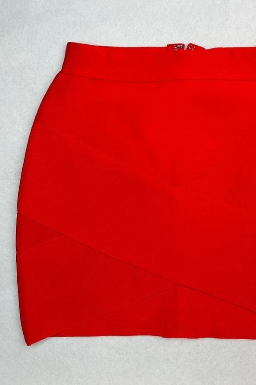 Jay High Waist Bandage Mini Skirt - Lipstick Red