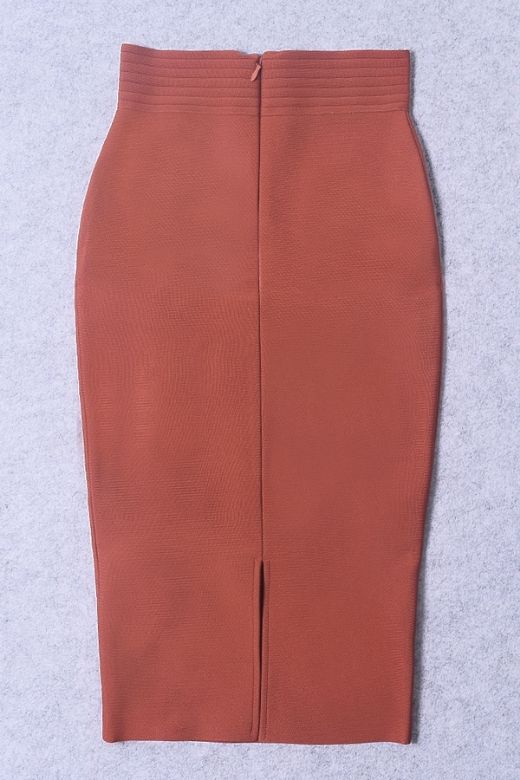 Jessie Midi Pencil Skirt - Tan Brown