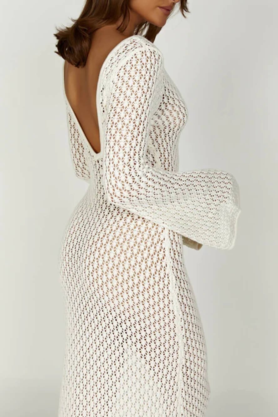 Josie V - neck Cut - out Knit Maxi Dress