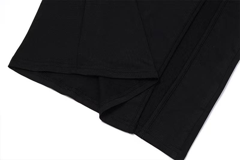 Fluffy contrast slit backless zip-up tube midi dress