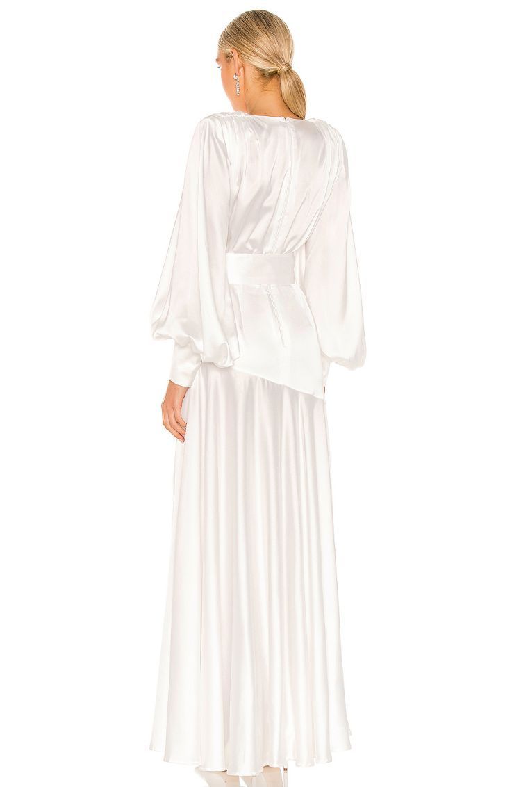 Phoebe V - neck Belted Slit Maxi Dress