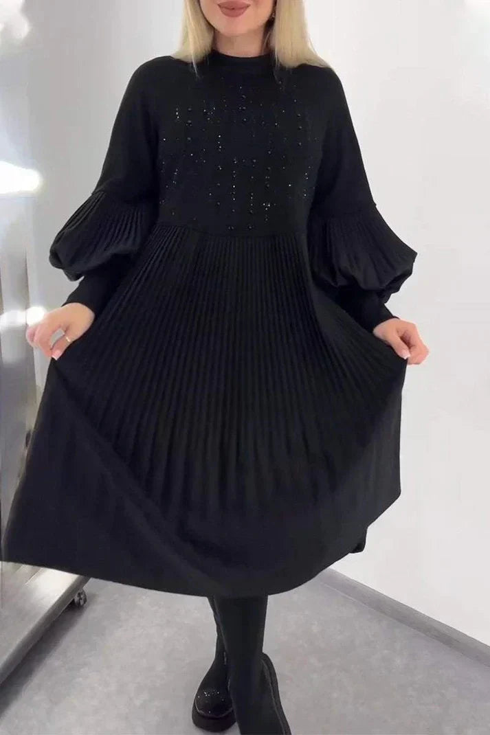Casandra Aesthetic Pleated Dress Elevated Occasion Wear