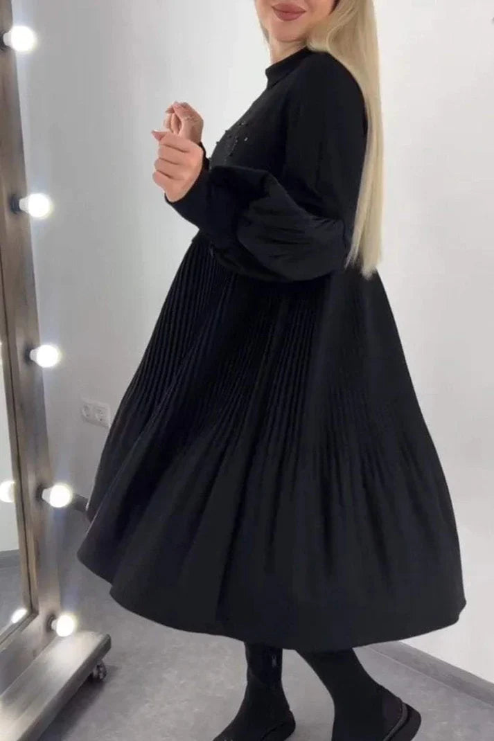 Casandra Aesthetic Pleated Dress Elevated Occasion Wear