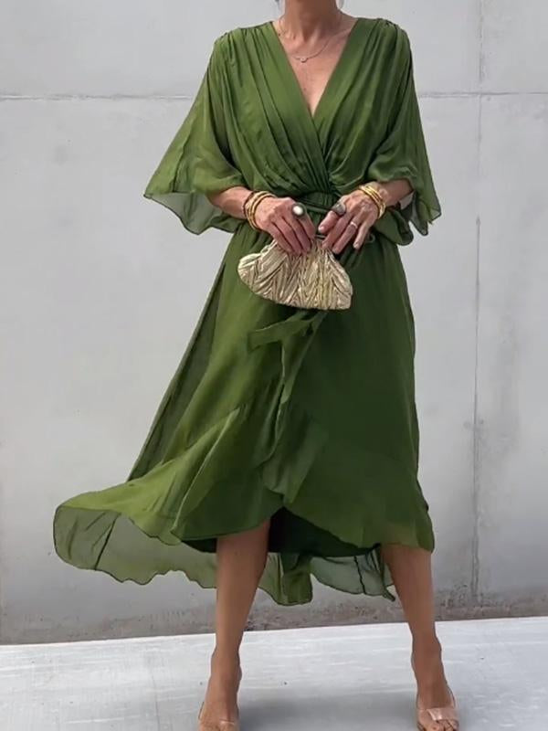 Ilaria Exclusive Dress with V Neckline Boutique Collection