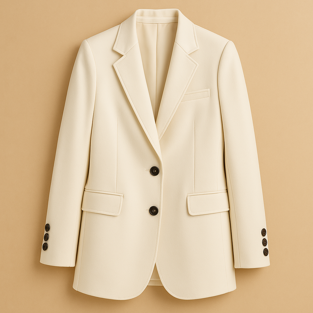 Notched Lapel Single-Breasted Long Sleeve Tailored Blazer