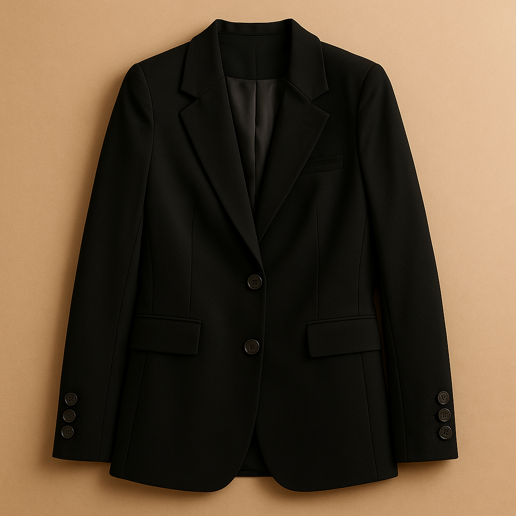 Notched Lapel Single-Breasted Long Sleeve Tailored Blazer
