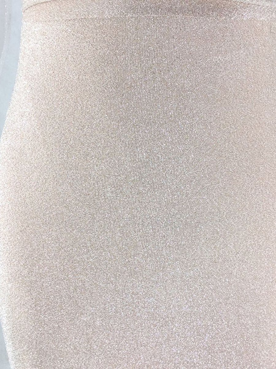 Halter Neck Deep V-Neck Glitter Knit Bodycon Mini Mini Dress 24