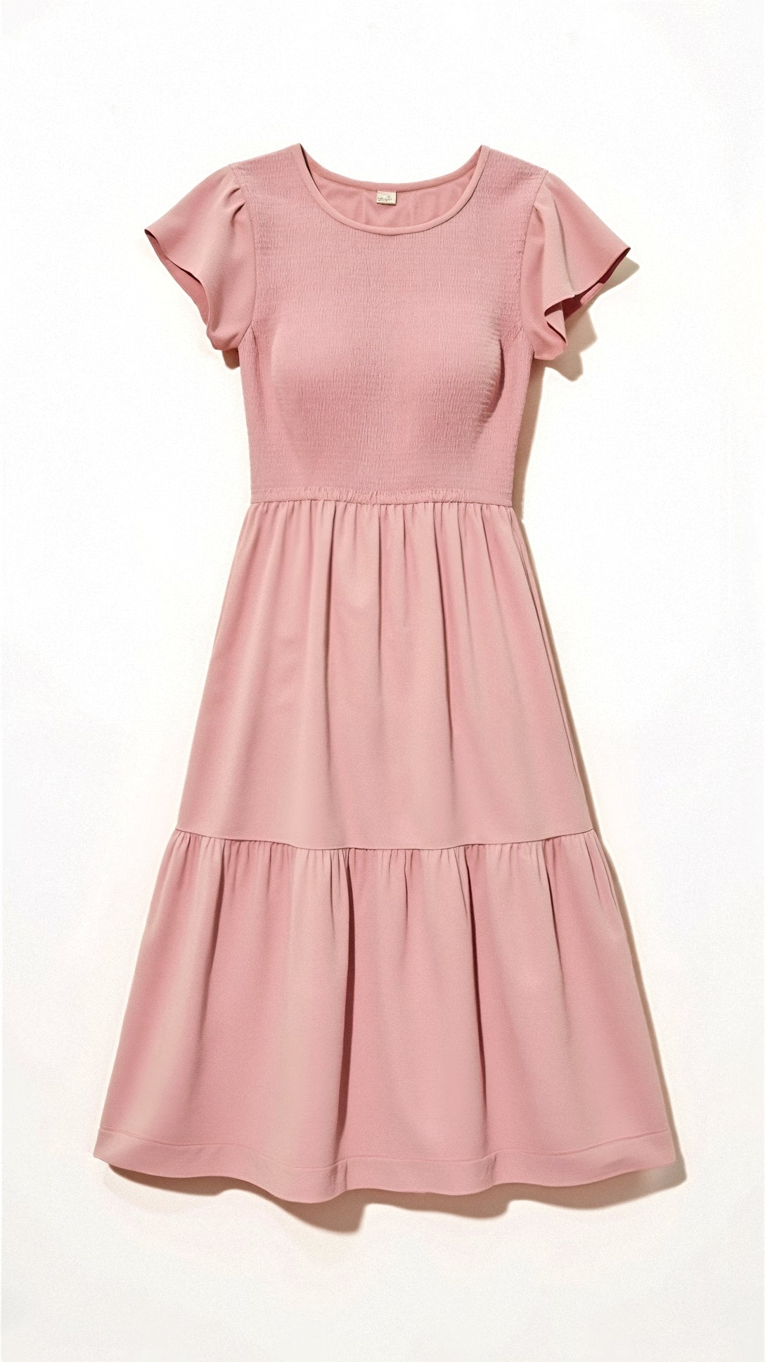 Pilar Chic Smocked Summer Midi Dress Pleated Designer Edit