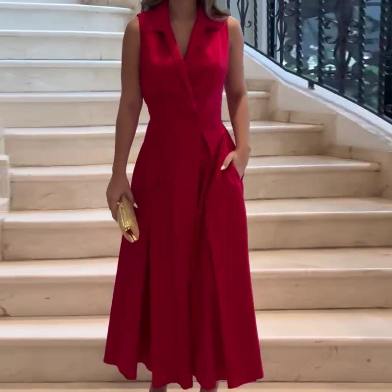 Mara Chic V Neck Midi Dress Silhouette Collection