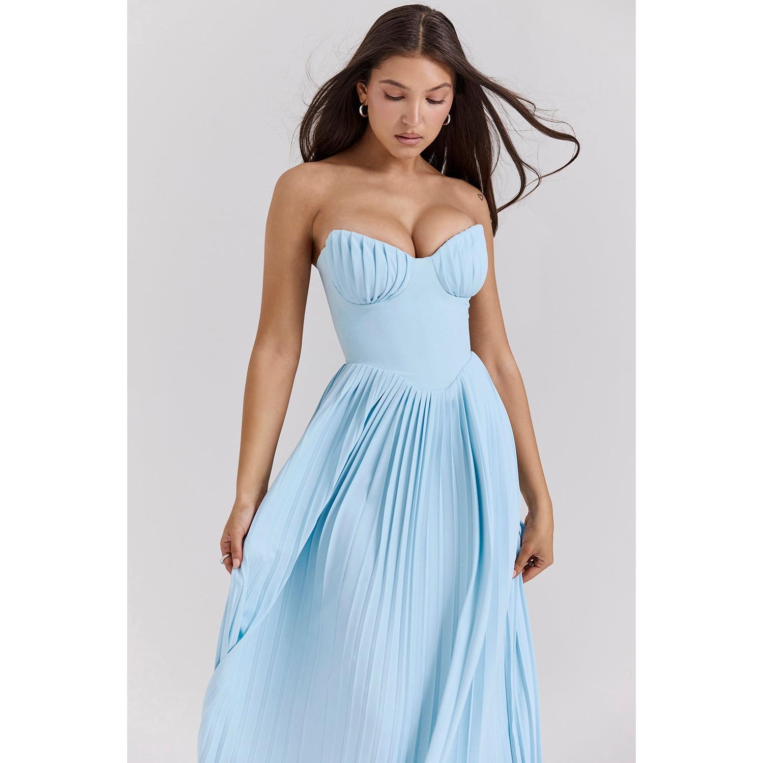 Casandra Chic Long Dress with Corset Silhouette Collection