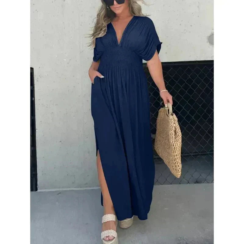 Alessia V-neck Maxi Dress for Women Weekend Casual Style