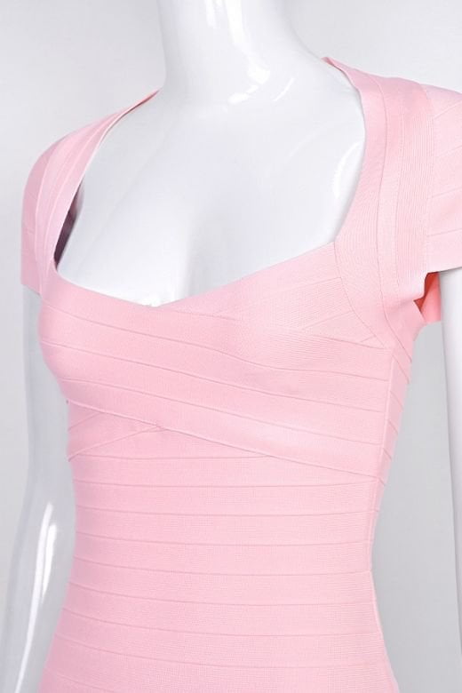 Miranda Bandage Mini Dress - Dusty Pink (Sale)