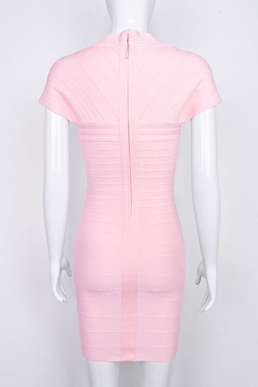 Miranda Bandage Mini Dress - Dusty Pink (Sale)
