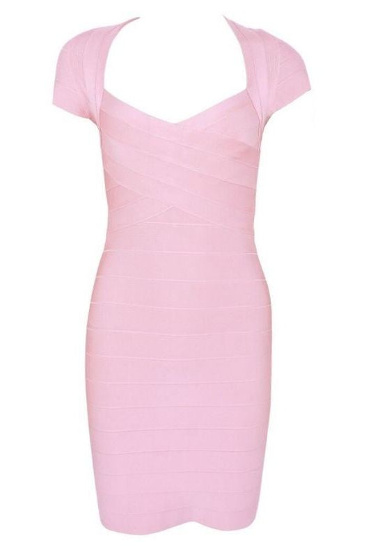 Miranda Bandage Mini Dress - Dusty Pink (Sale)