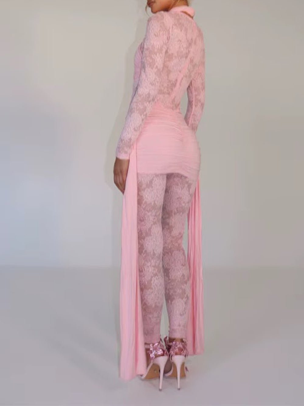 Paloma Lace Mesh Pants Set