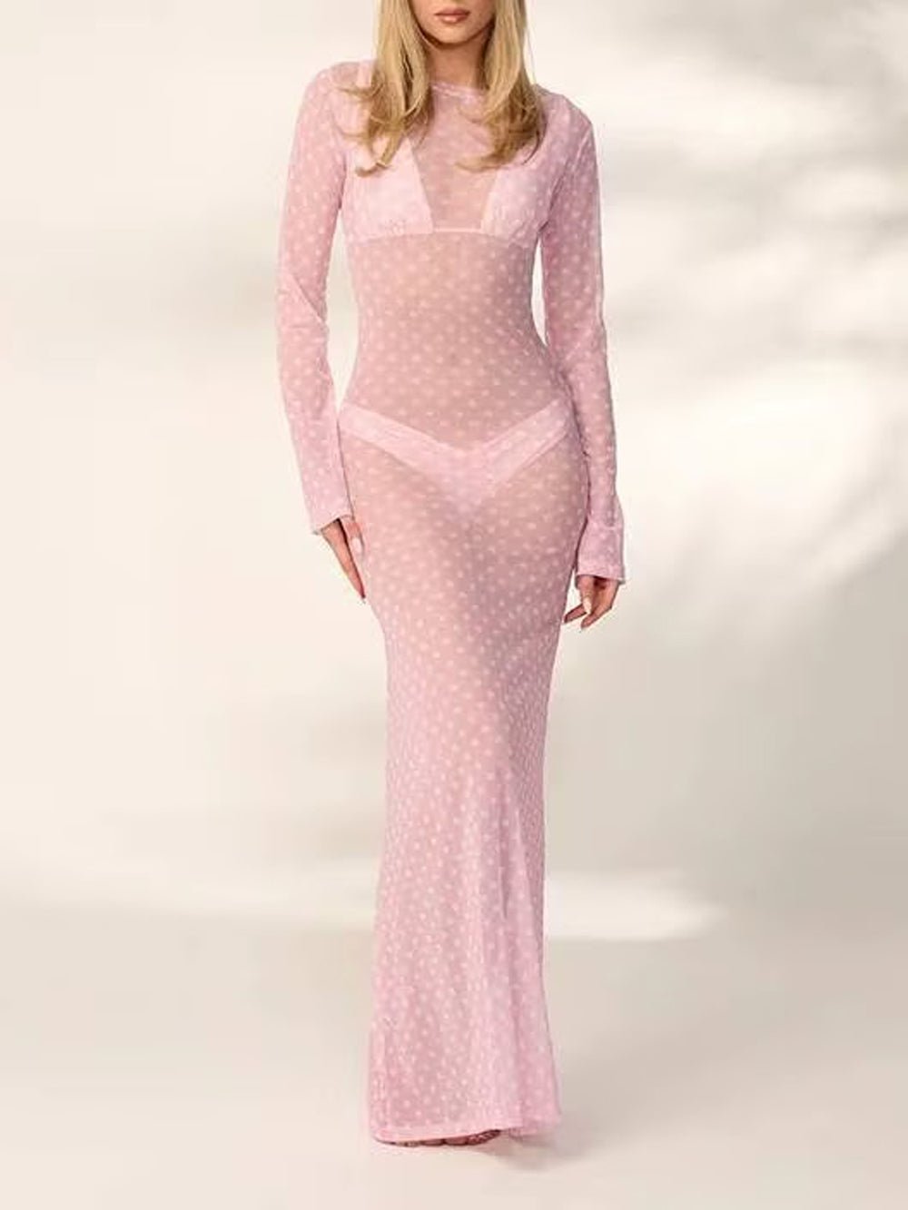 Paloma Mesh Swim Cover Maxi Dress