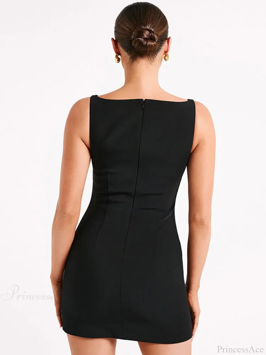 Patchwork Sleeveless Mini Dress