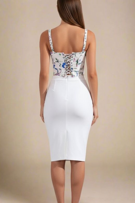 Penny Top - White Floral