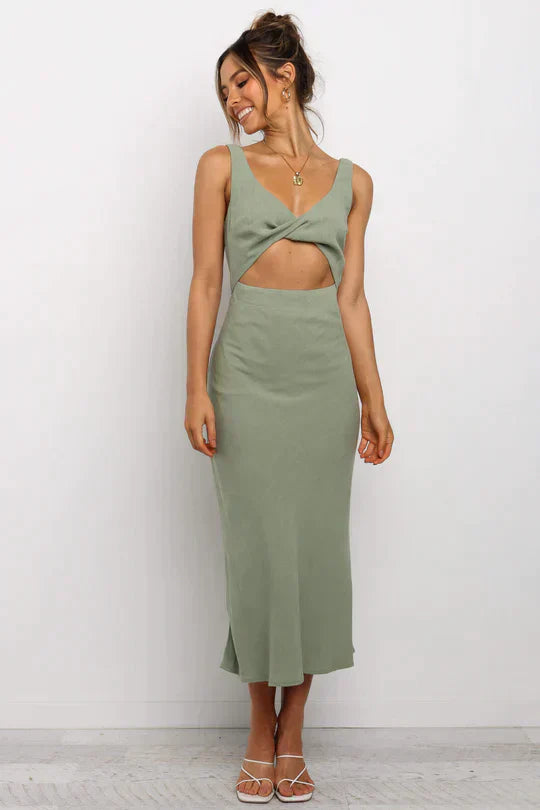 Galla Midi Dress in a Wrap Style for Women Casual Daywear