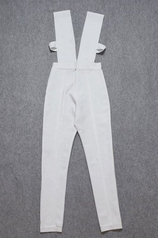 Pia Bandage Pants Jumpsuit - White Pearl
