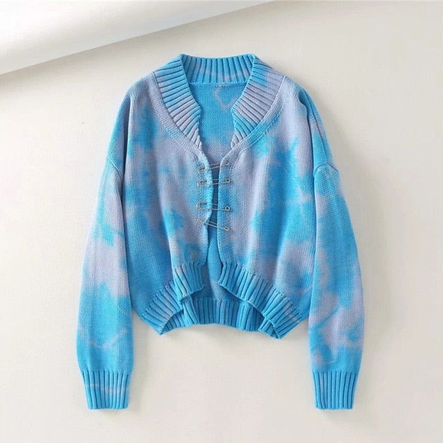 Safety Pin Front Knitted Cropped Cardigan 14