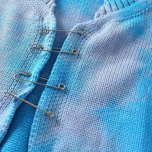 Safety Pin Front Knitted Cropped Cardigan 15