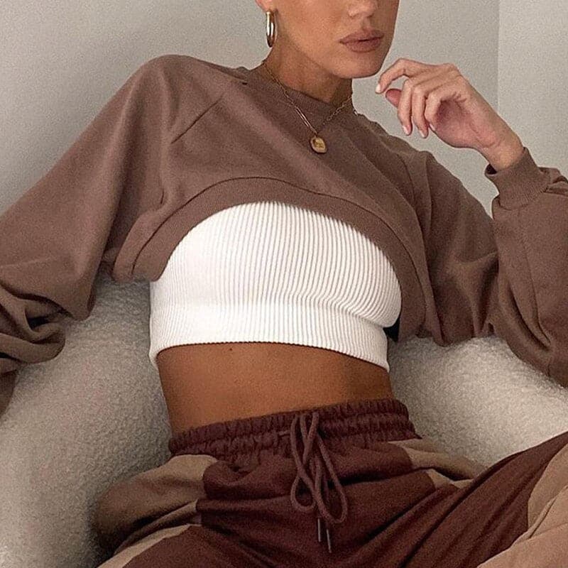 Irregular Cut Out Streetwear New Oneck Hoodies