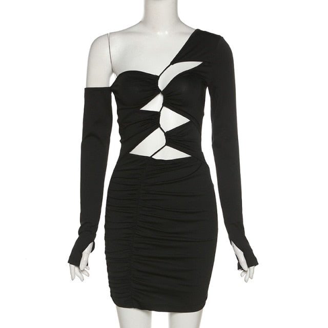 Long Sleeve Black Bodycon Party Dresses